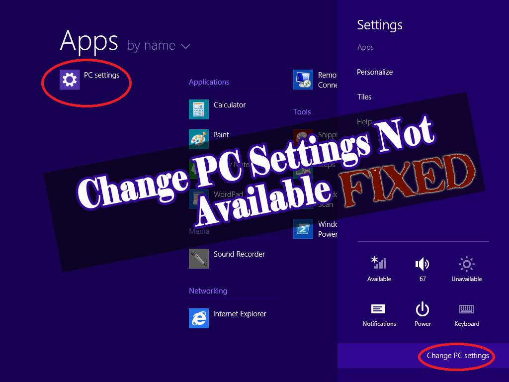 Simple & Easy Methods To Fix “Change PC Settings Not Available” In Windows 8.1