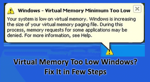 Windows 11/10 の仮想メモリが少なすぎますか? 数ステップで修正