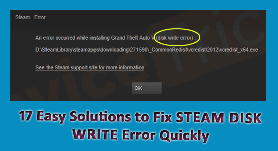 Fixed ‘Steam Disk Write Error’ on Windows 10/11 [EXPLAINED]