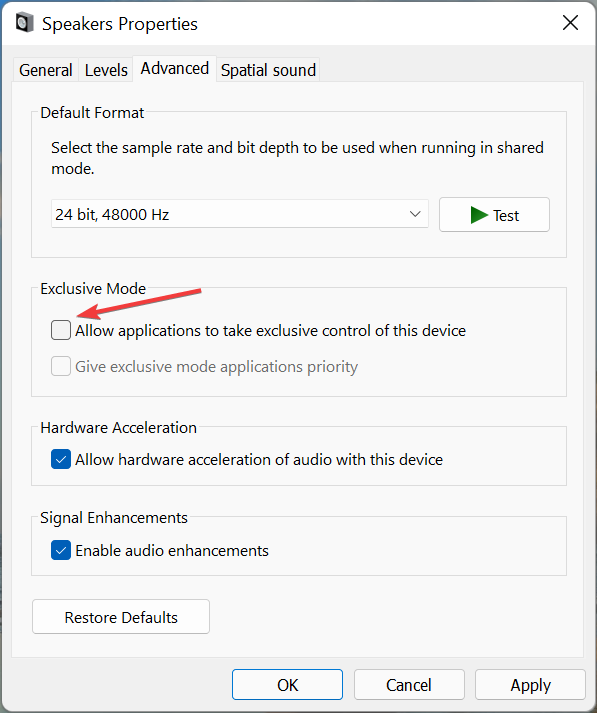 Windows 11'de “Ses/Ses Çatlaklığını” Düzeltin [ADIM ADIM KILAVUZ]