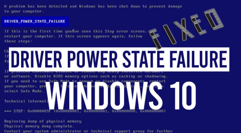 Windows 10에서 드라이버 전원 상태 오류 오류 수정 – [10 테스트 솔루션]