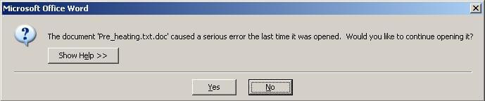 Fix Microsoft Word Errors!