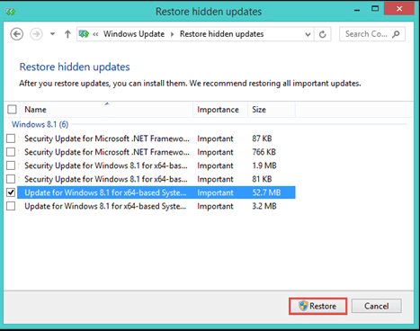 Windows 8.1 업데이트 설치 문제를 해결하는 방법
