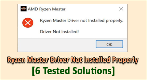 Driver AMD Ryzen Master Tidak Terinstal dengan Benar [6 Solusi yang Diuji]