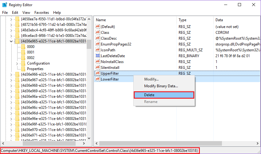 [RESOLVED] DVD/CD-ROM Code 19 Error di Windows 10