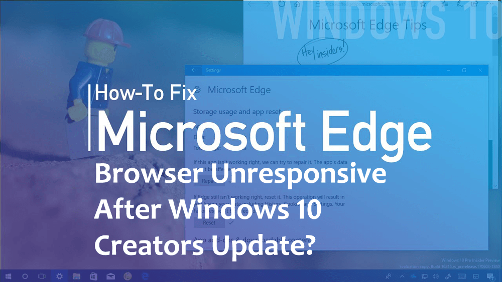 Come risolvere il browser Microsoft Edge che non risponde dopo l'aggiornamento di Windows 10 Creators?