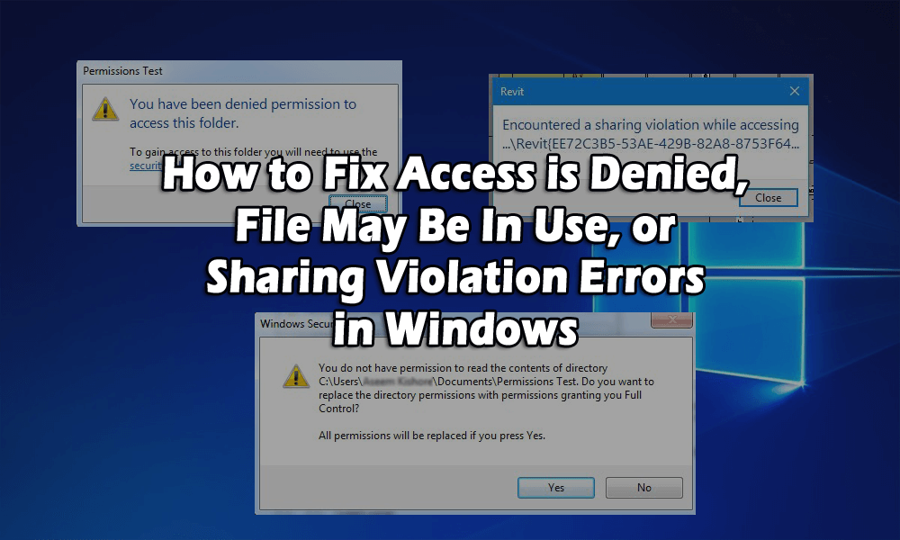 DIPERBAIKI: Akses Ditolak, File Mungkin Sedang Digunakan atau Berbagi Kesalahan Pelanggaran di Windows 10?