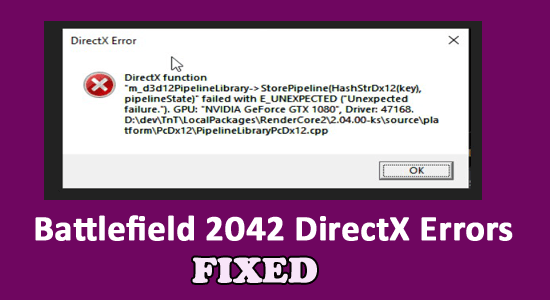 Battlefield 2042 DirectX 오류 수정 [전체 가이드]