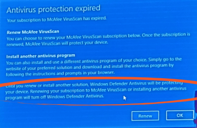 Windows 10에서 바이러스 백신 프로그램이 만료되면 어떻게 됩니까?