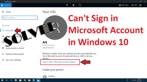 Tidak dapat masuk ke Akun Microsoft Saya Windows 10 [ASK]