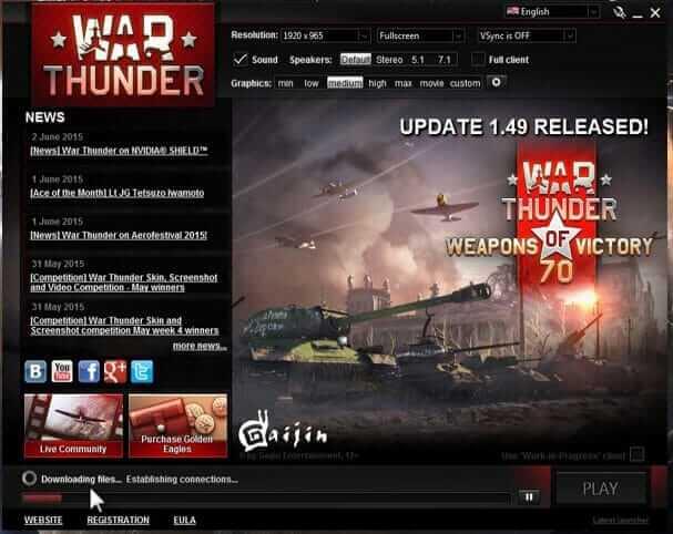 NAPRAWIONO: Sterownik wideo War Thunder zawieszał się i został ponownie uruchomiony