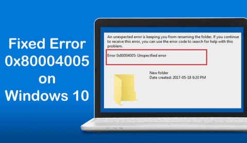 [전체 가이드] Windows 10에서 지정되지 않은 오류 0x80004005를 수정하는 방법