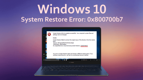 Perbaiki System Restore Failed Error 0x800700b7 Di Windows 10