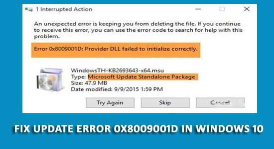 Cara Memperbaiki Kesalahan Pembaruan 0x8009001D di Windows 10