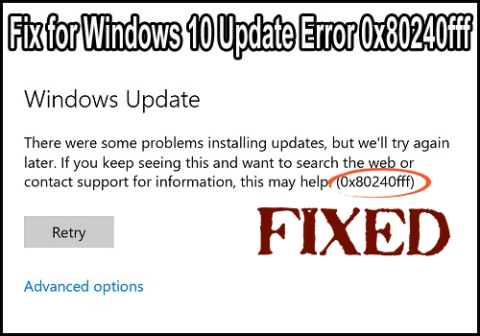 [РЕШЕНО] Как исправить ошибку обновления Windows 10 0x80240fff