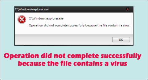 Operasi Tidak Berhasil Selesai Karena File Berisi Virus [DIPERBAIKI]