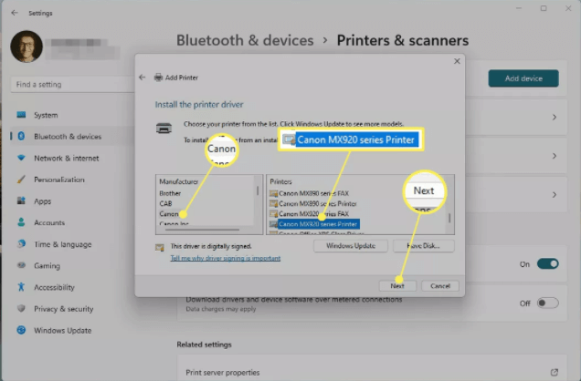 Jak dodać drukarki przewodowe/bezprzewodowe w systemie Windows 11?