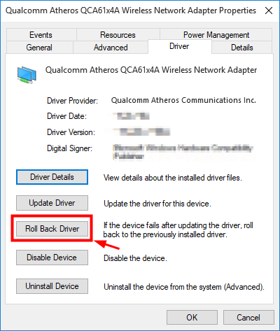 Windows 10의 Qualcomm Atheros Qca61x4a 드라이버 문제 [3가지 빠른 수정]