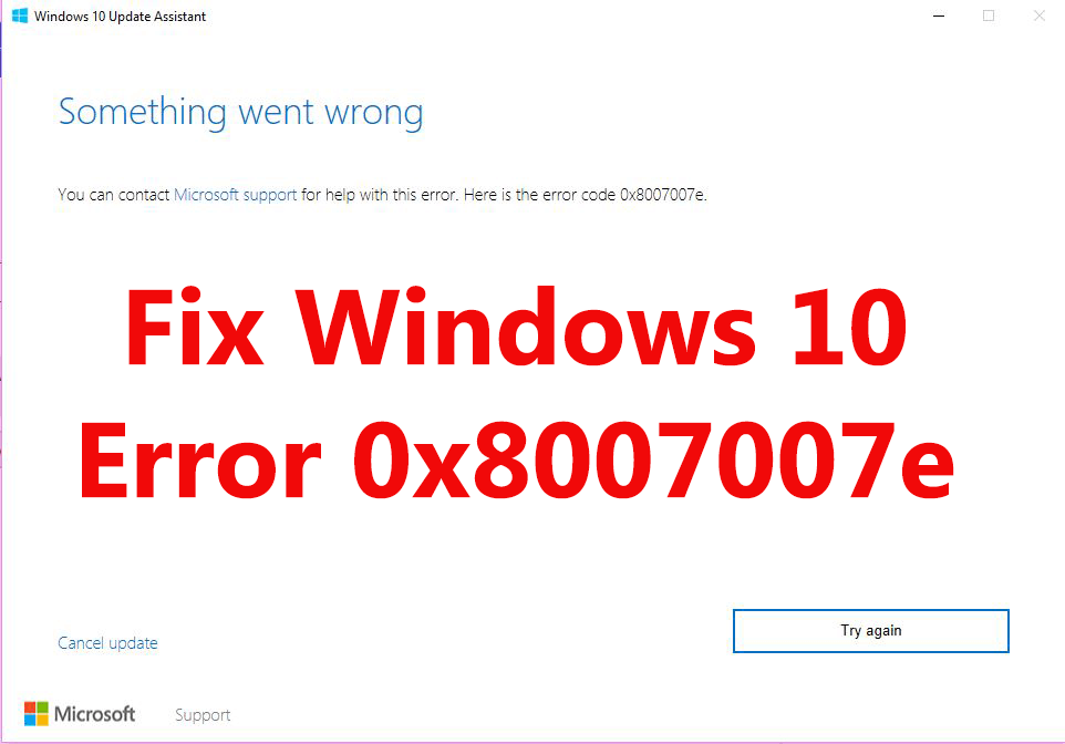 Perbaiki Windows 10 Update Error 0x8007007e [8 Cara Mudah]