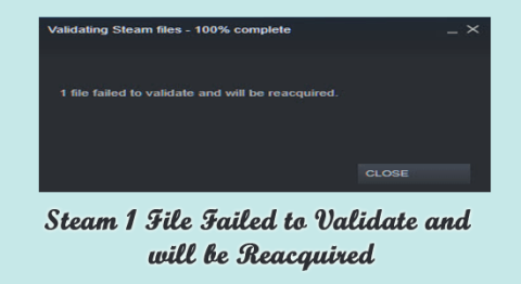 “File Steam 1 Gagal Divalidasi dan akan Diperoleh Kembali” [DIPERBAIKI]
