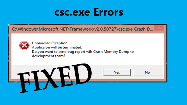 Ошибка exe файлов. CSC.ехе. No exe Memory фикс проблемы\.