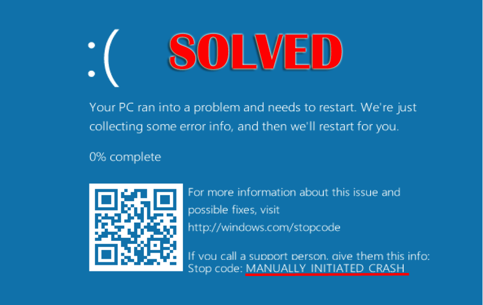 [SOLUȚIONAT] MANUALLY_INITIATED_CRASH 0x000000E2 Eroare Windows 10