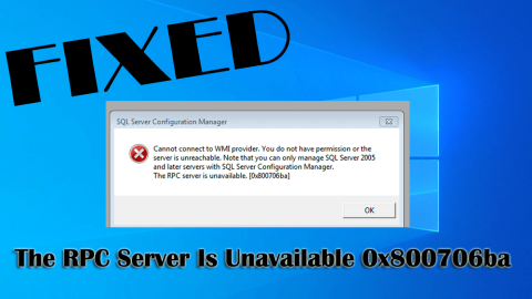 [DIPERBAIKI] Server RPC Tidak Tersedia 0x800706ba