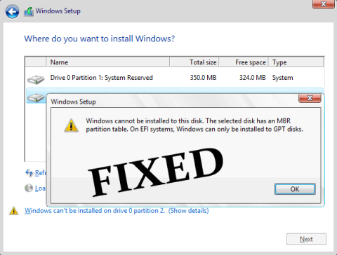 FIX: Windows Kann Nicht Auf Diesem Datenträger GPT Installiert Werden ...