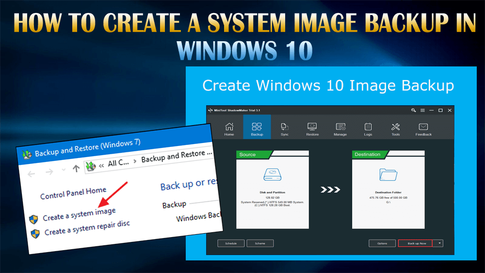 Jak utworzyć kopię zapasową obrazu systemu w systemie Windows 10?