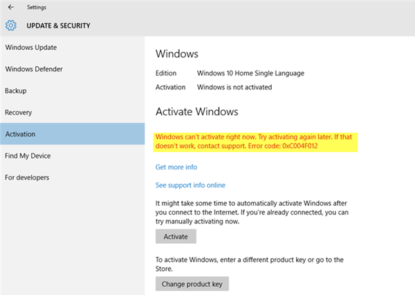 24 códigos de erro de ativação do Windows 10 mais comuns e suas correções [ATUALIZADO]