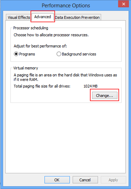 Windows 8/8.1에서 가상 메모리 부족 문제를 해결하는 방법