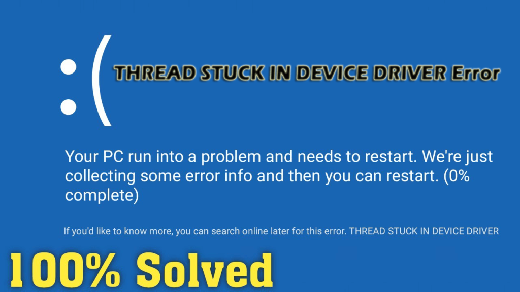 Driver error 0. Ошибка thread_Stuck_in_device_Driver. Thread Stuck in device Driver. Thread Stuck in device Driver Windows 10 как исправить. Что такое DRIVERERROR.