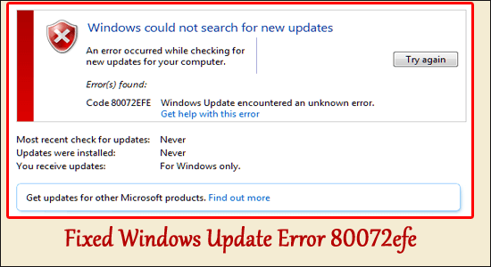 7 Fixes “Windows Update Error 80072efe” Permanently