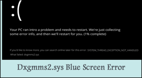 Błąd niebieskiego ekranu Dxgmms2.sys Windows 11/10 [Poradnik 2022]