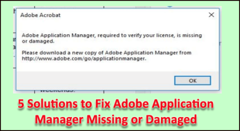 5 решений для исправления отсутствия или повреждения Adobe Application Manager