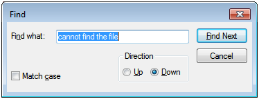 Cannot find 3. Can't find. The System cannot find the file specified. Cant find user.