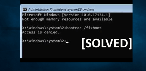 Comment réparer lerreur Bootrec / Fixboot Access Is Denied Windows 10?