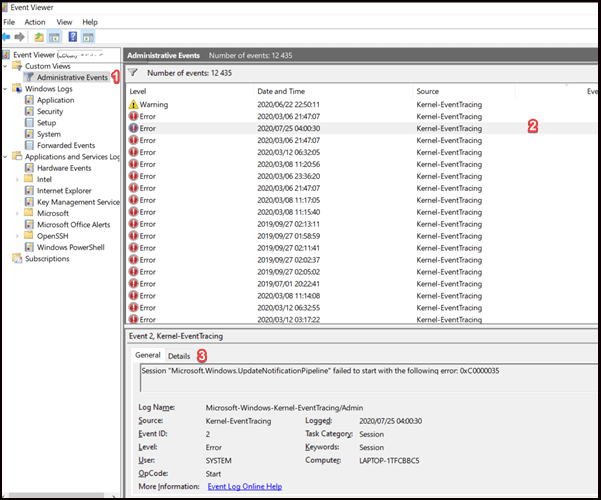 Windows kernel eventtracing. Kernel EVENTTRACING ошибка.