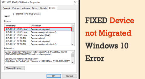 إصلاح الجهاز الذي لم يتم ترحيله Windows 10 Error [8 Easy Solutions]
