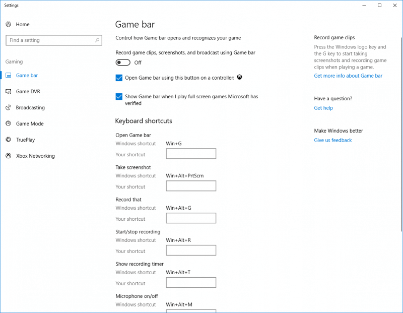 Windows 10에서 게임 DVR 및 게임 바를 비활성화하는 방법은 무엇입니까?