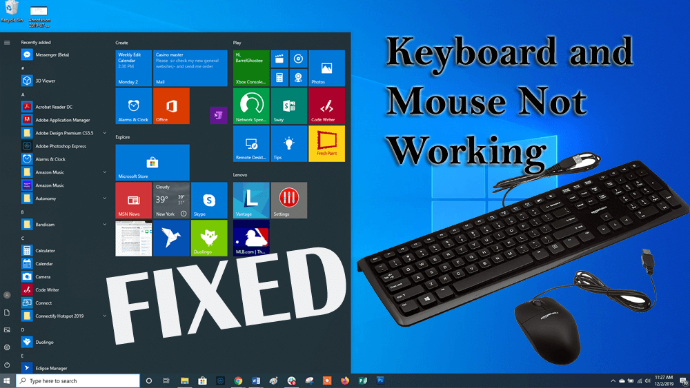 [해결됨] Windows 10 업그레이드 후 키보드 및 마우스가 작동하지 않음