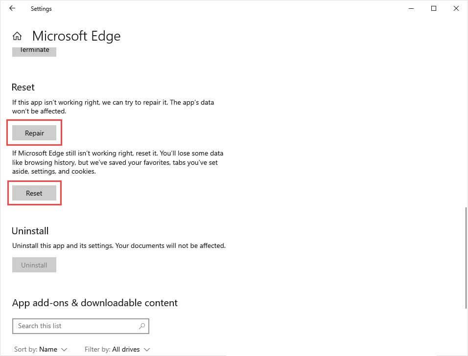 Microsoft Edge si arresta in modo anomalo su Windows 10 Problema [RISOLTO]