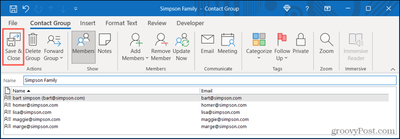 Outlook에서 연락처 그룹 또는 메일 그룹을 만드는 방법