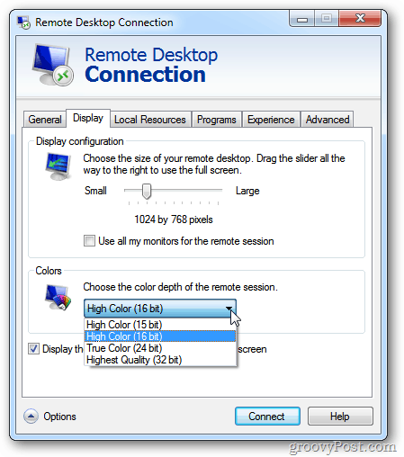 Percepatkan Sambungan Desktop Jauh pada Windows