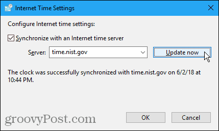 Windows 10의 시계를 인터넷 또는 원자 시간과 동기화하는 방법