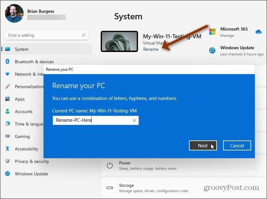 如何更改 Windows 11 PC 的名稱