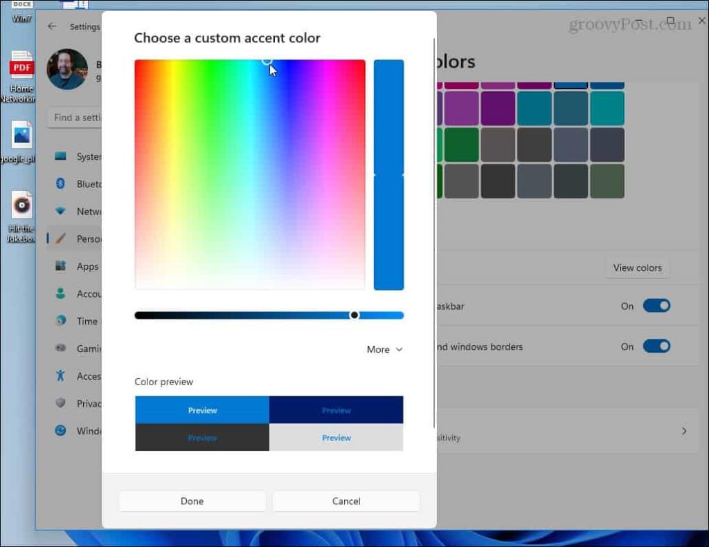 วิธีการเปลี่ยนเมนูเริ่มของ Windows 11 และสีของแถบงาน