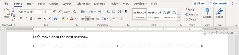 So entfernen Sie eine horizontale Linie in Microsoft Word