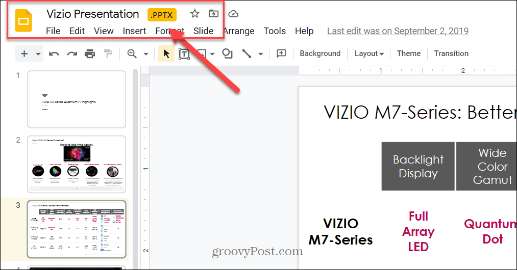 Como converter um PowerPoint para o Google Slides