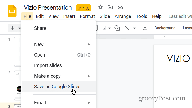 วิธีแปลง PowerPoint เป็น Google สไลด์